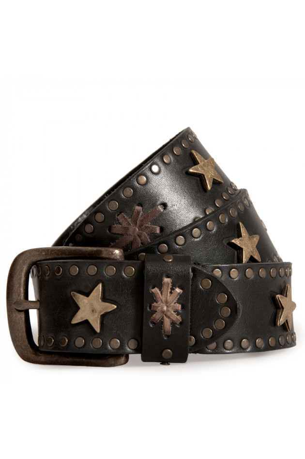 Smitten Ledergürtel Schwarz mit Nieten