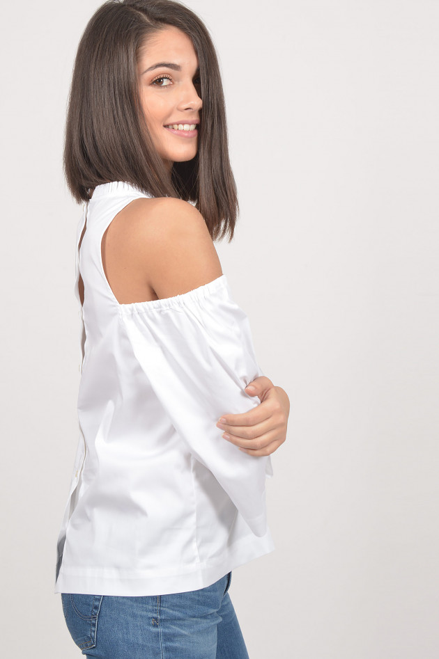 Soluzione Bluse mit Cut - Out in Weiß