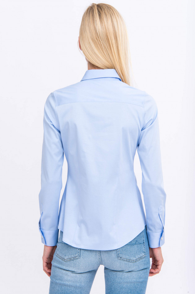 Soluzione Jersey-Bluse in Himmelblau