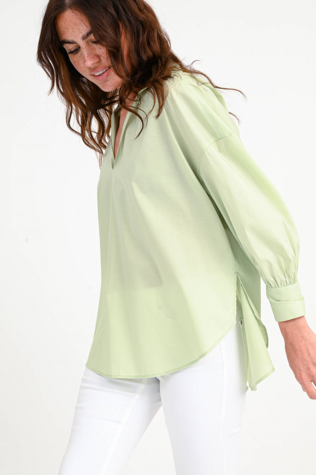 Soluzione Popeline Blusenshirt in Mint