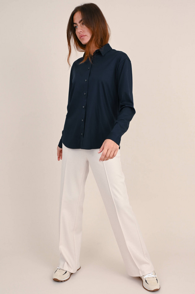 Soluzione Jersey Langarm-Bluse in Navy