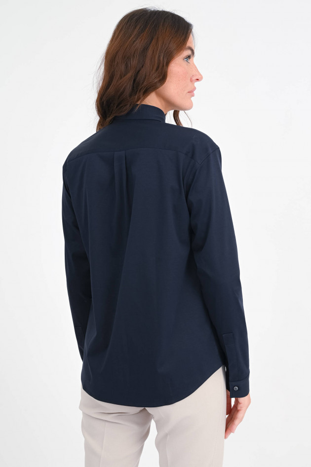 Soluzione Jersey Langarm-Bluse in Navy