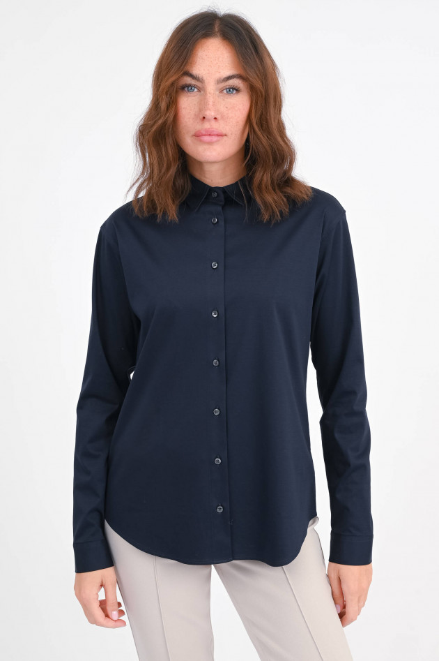 Soluzione Jersey Langarm-Bluse in Navy