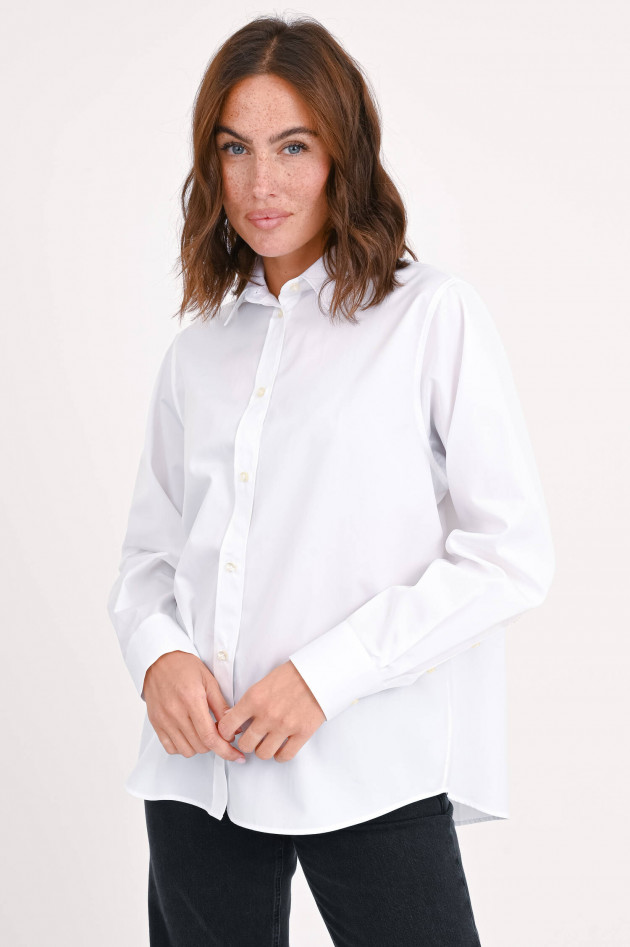 Soluzione Oversize-Bluse in Weiß
