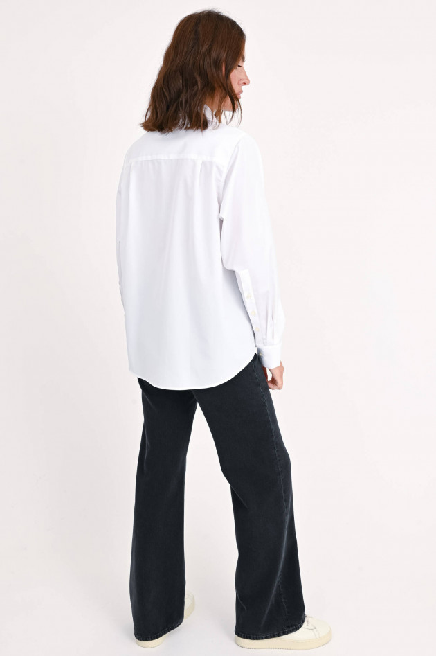 Soluzione Oversize-Bluse in Weiß