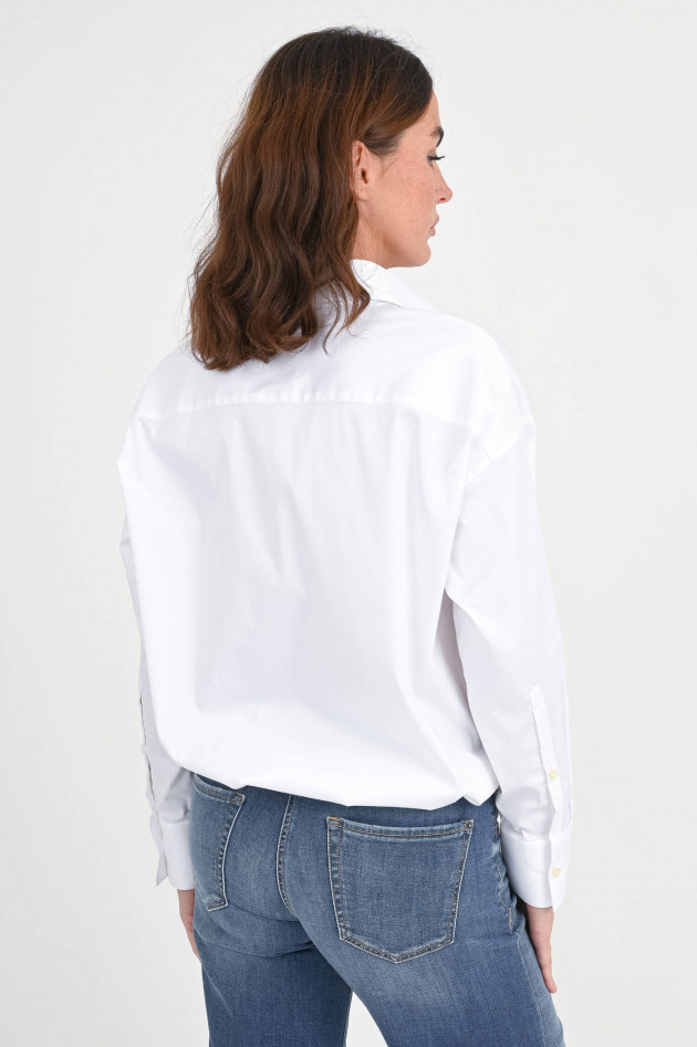 Soluzione Bluse mit Gummibund in Weiß
