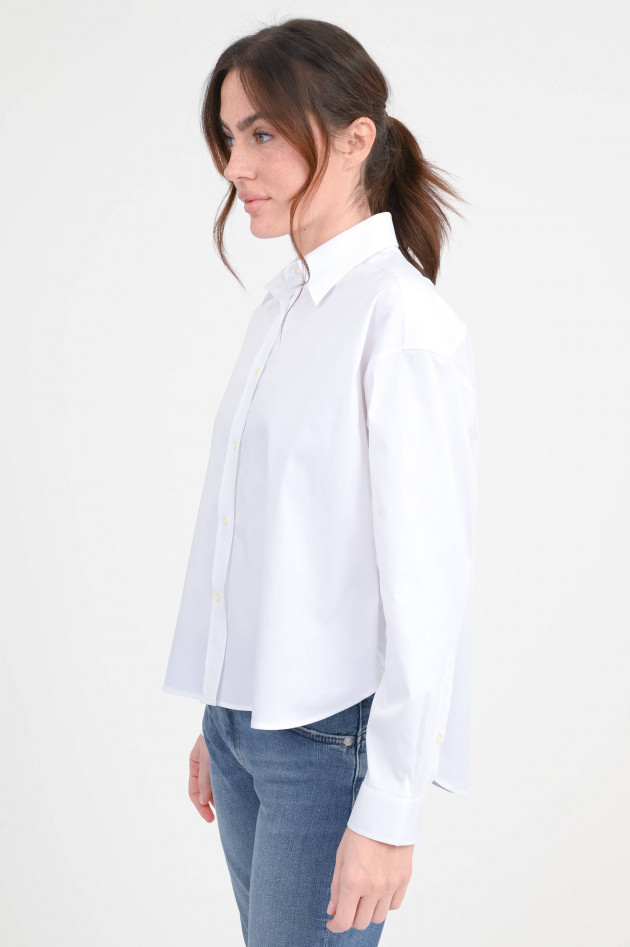 Soluzione Bluse Vokuhila in Weiß