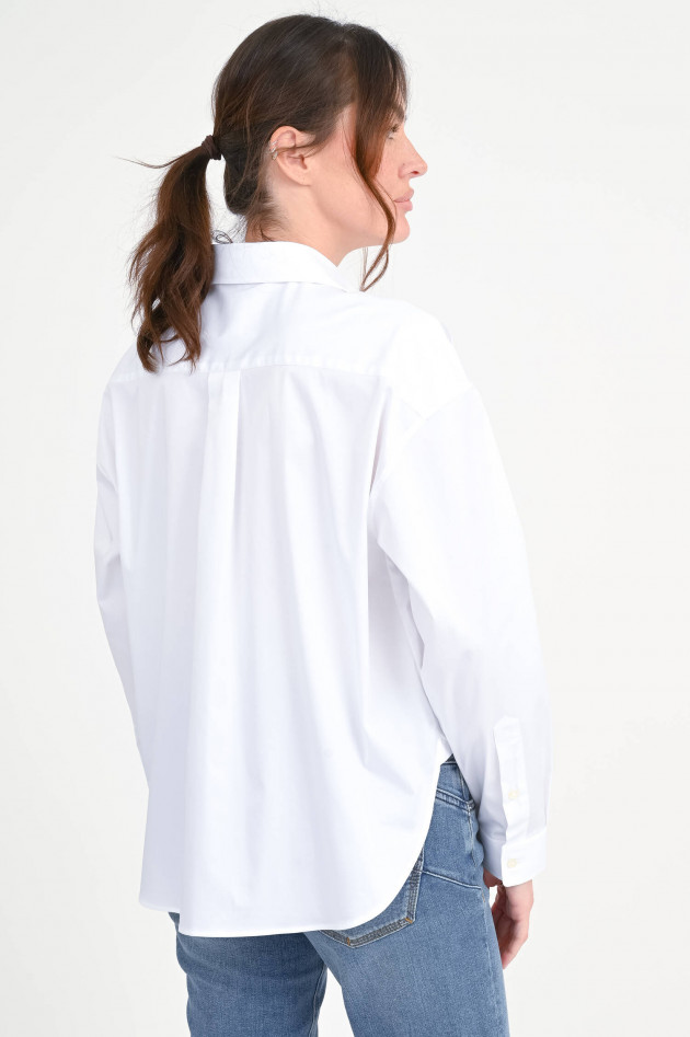 Soluzione Bluse Vokuhila in Weiß