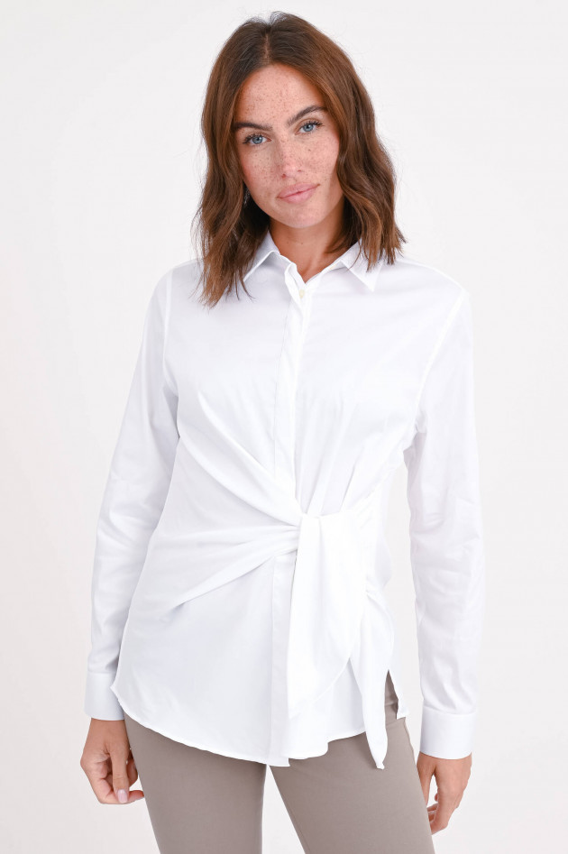 Soluzione Bluse zum Binden in Weiß