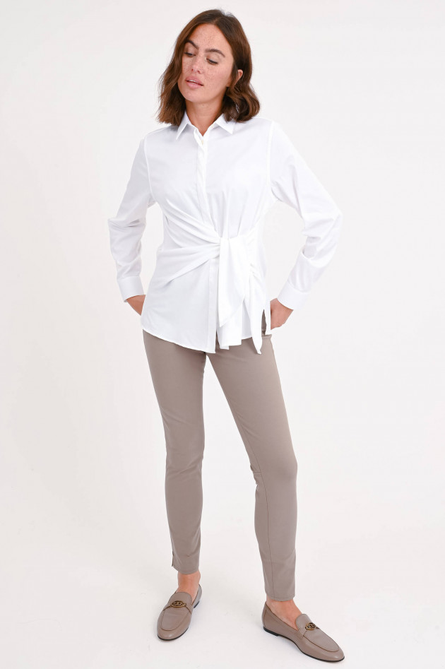 Soluzione Bluse zum Binden in Weiß