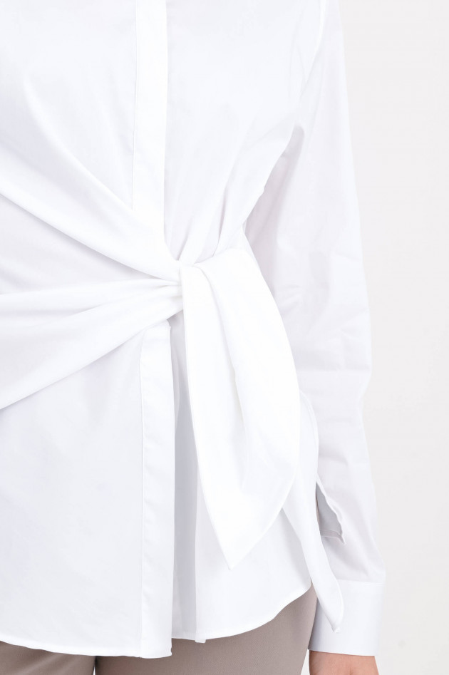 Soluzione Bluse zum Binden in Weiß