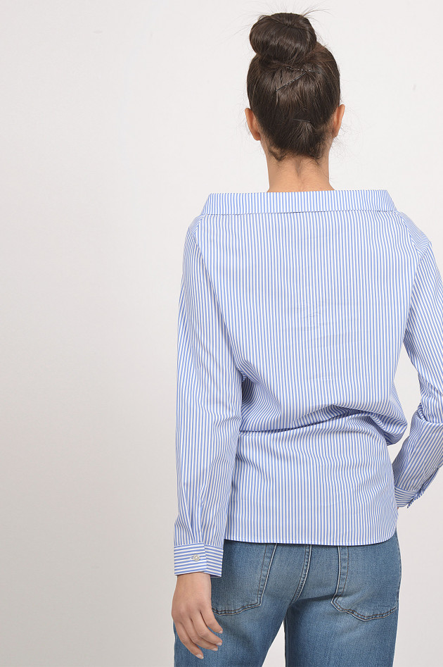 Soluzione Bluse in Blau/Weiß gestreift