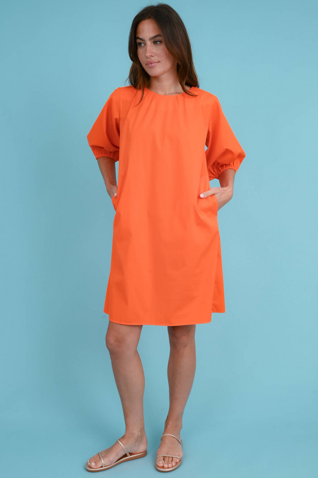Soluzione Kleid mit Ballonärmeln in Orange