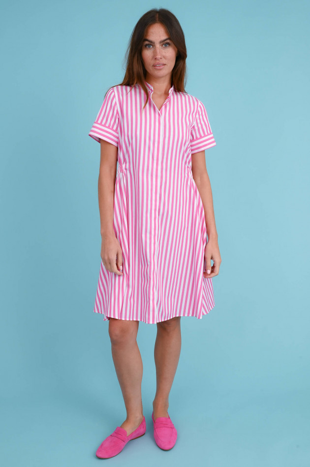 Soluzione Kleid mit Streifen-Design in Pink/Weiß