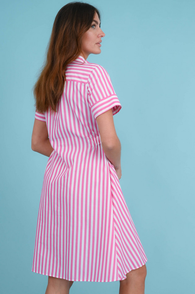 Soluzione Kleid mit Streifen-Design in Pink/Weiß