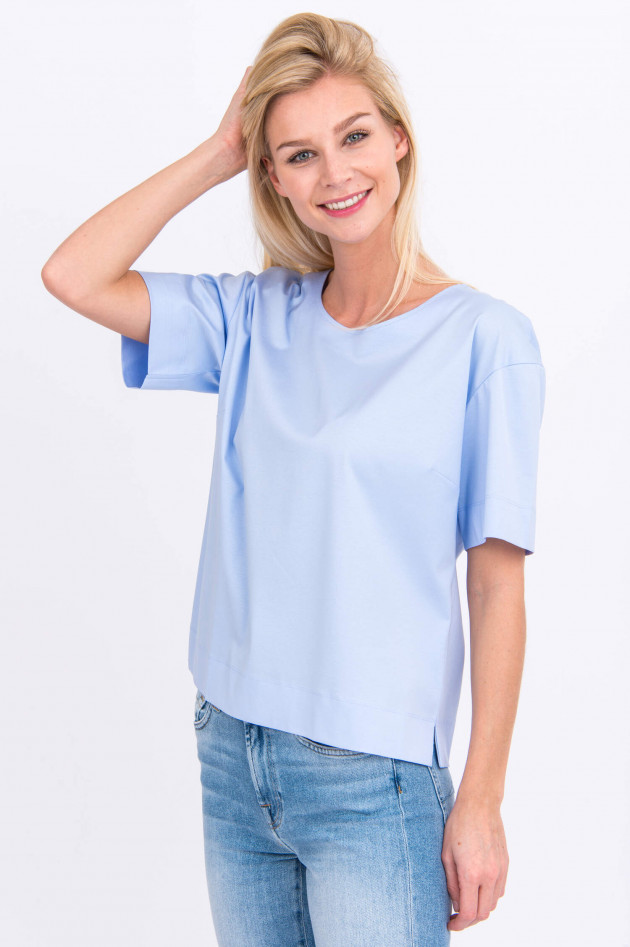 Soluzione Baumwoll-Shirt in Himmelblau