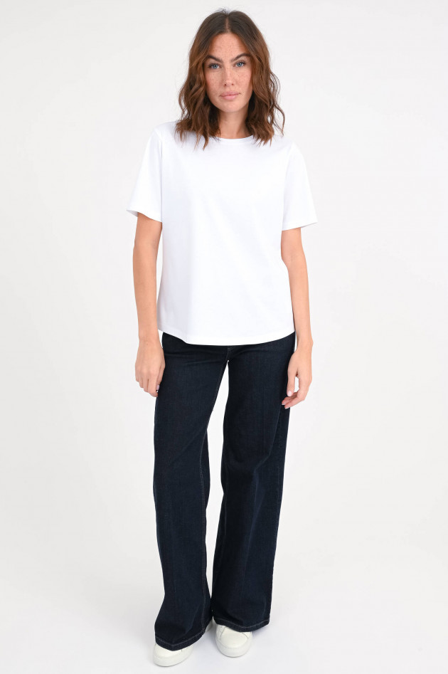 Soluzione Relaxed Fit Baumwollshirt in Weiß