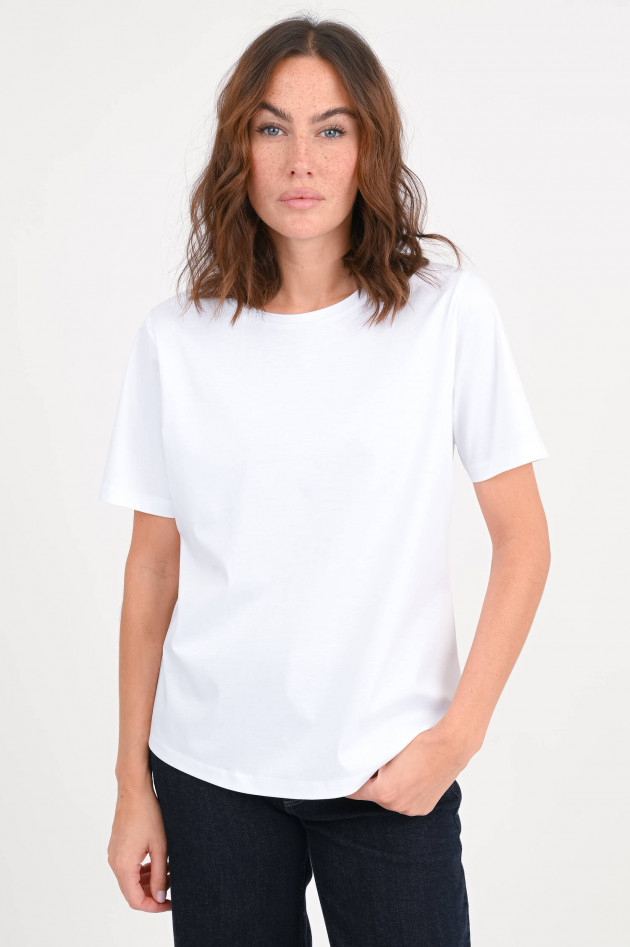 Soluzione Relaxed Fit Baumwollshirt in Weiß