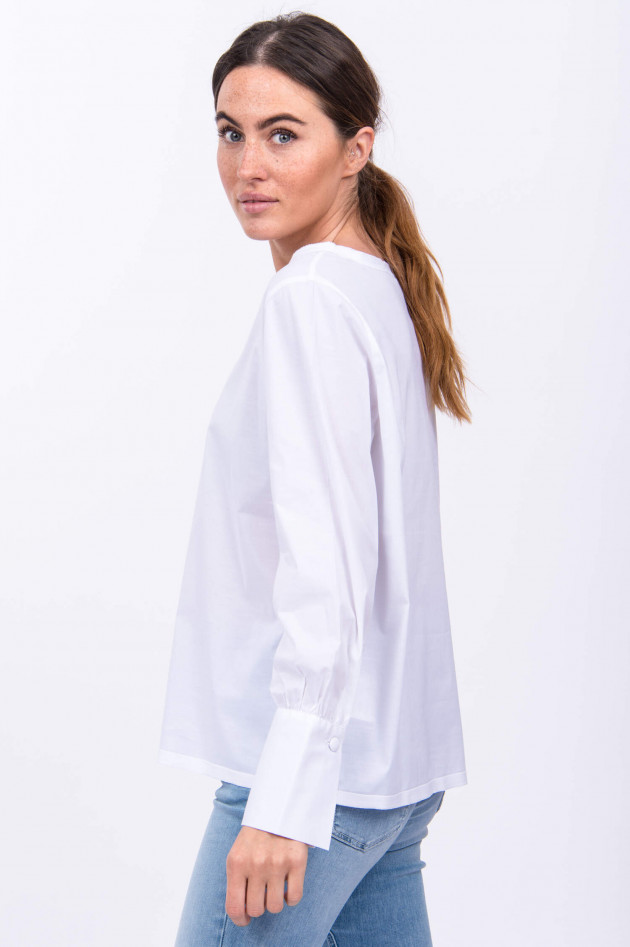 Soluzione Langarm-Blusenshirt in Weiß