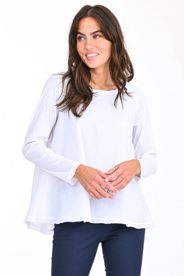 Soluzione Oversized Shirt mit Raglanarm in Weiß