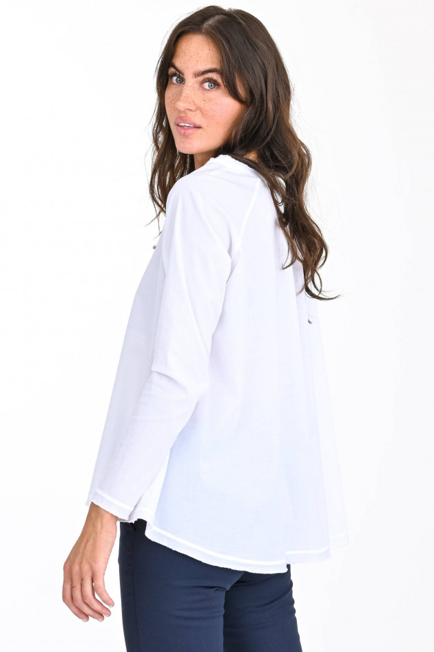 Soluzione Oversized Shirt mit Raglanarm in Weiß