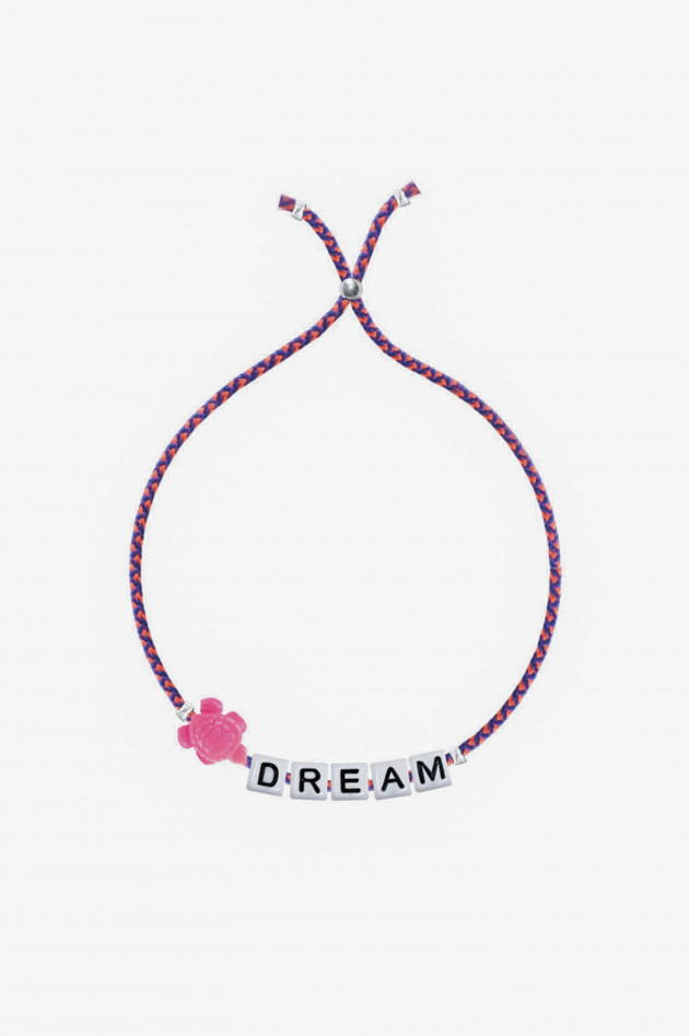 Sorbet SQUARE LETTER & CHARM Armband DREAM in Pink/Blau