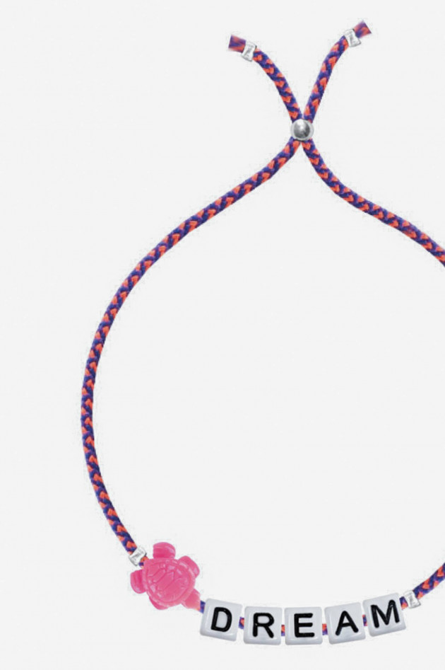 Sorbet SQUARE LETTER & CHARM Armband DREAM in Pink/Blau