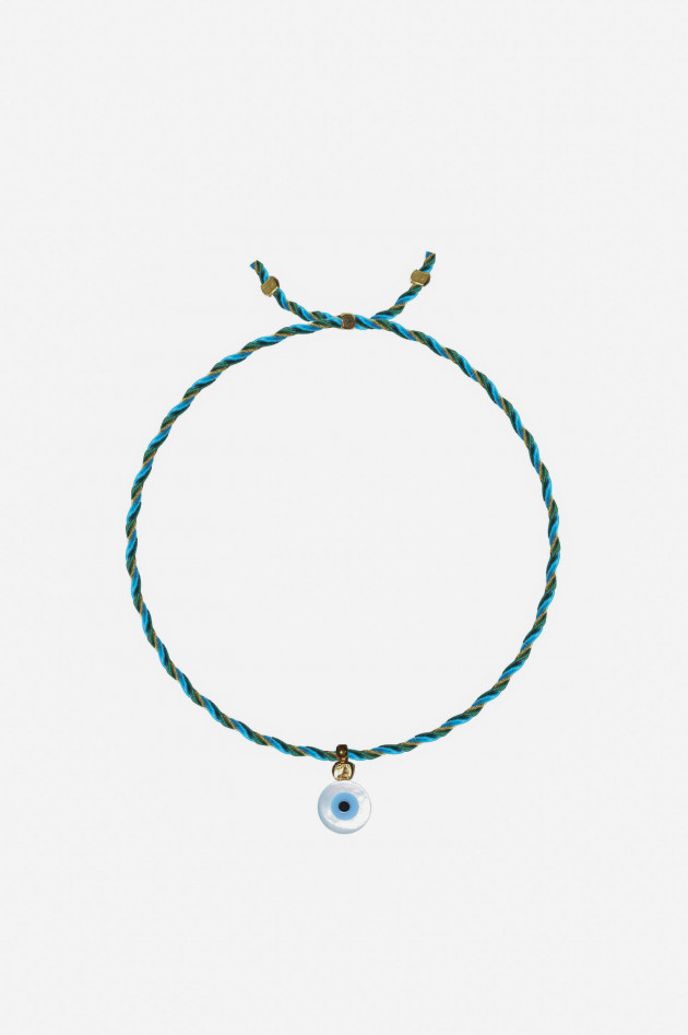Sorbet Armband mit EVIL EYE PERLE in Blau/Grün