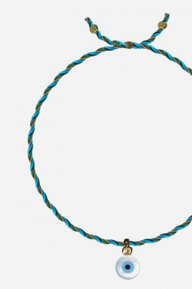 Sorbet Armband mit EVIL EYE PERLE in Blau/Grün