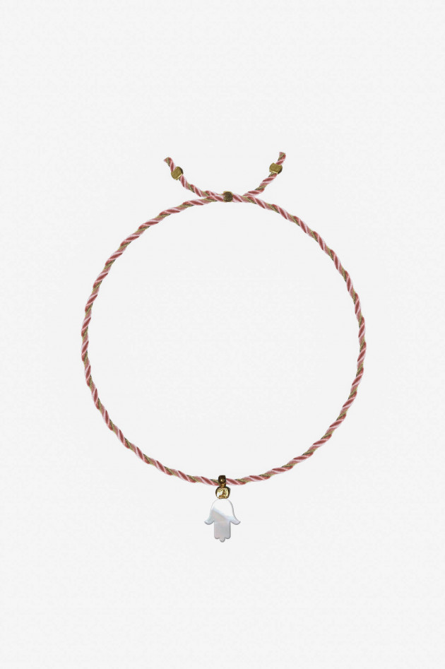 Sorbet Armband mit PERLEN-FATIMA-HAND in Rot