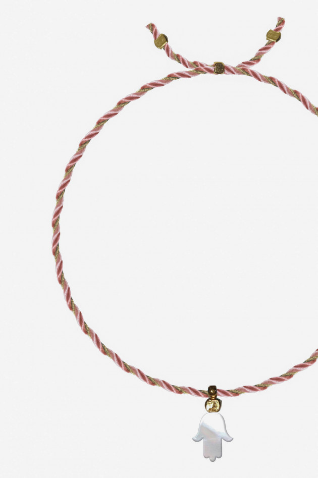 Sorbet Armband mit PERLEN-FATIMA-HAND in Rot