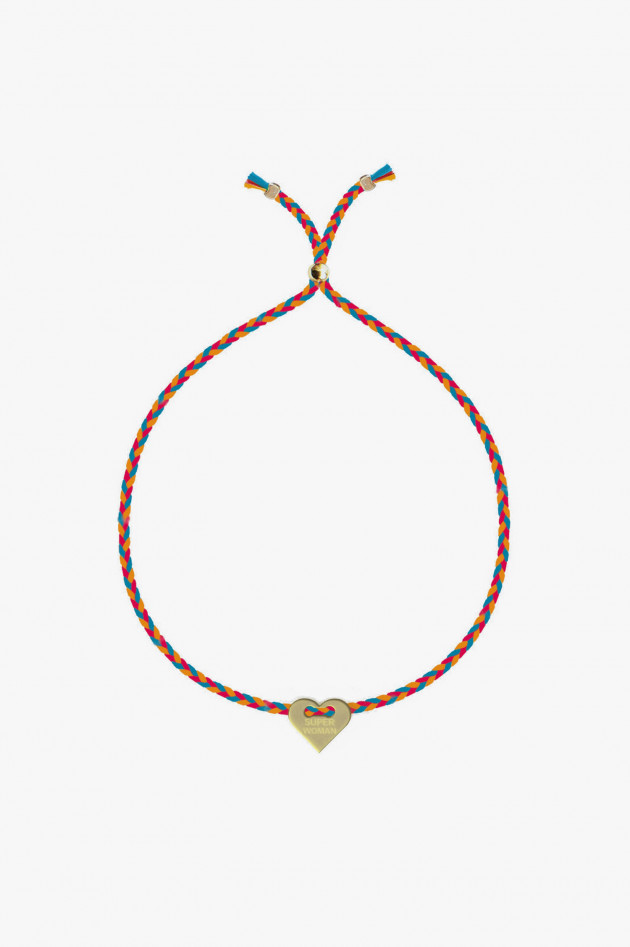 Sorbet Herz-Armband SUPERWOMAN in Rot/Orange/Grün