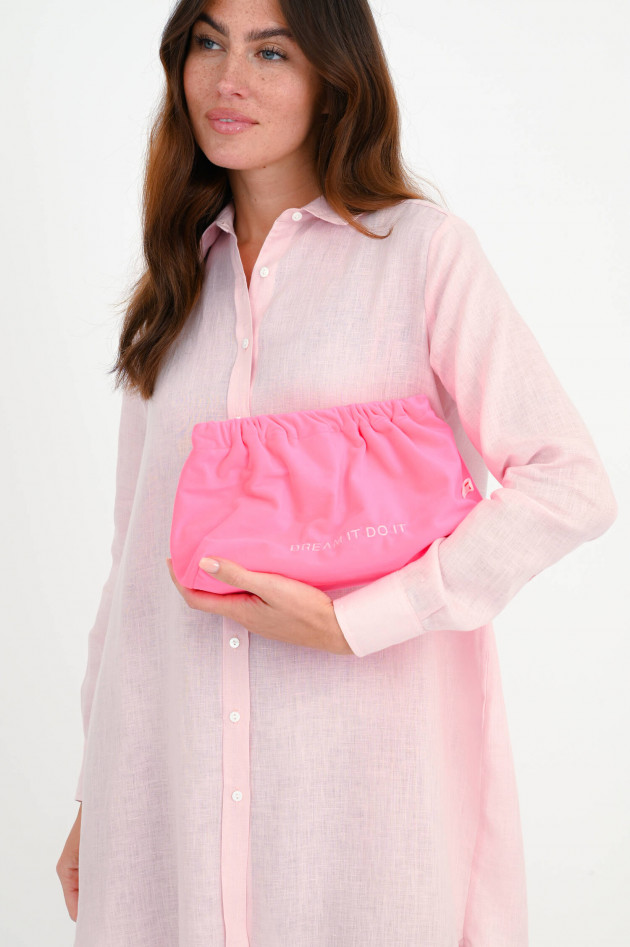 Sorbet Samt-Clutch DREAM IT DO IT in Neonpink