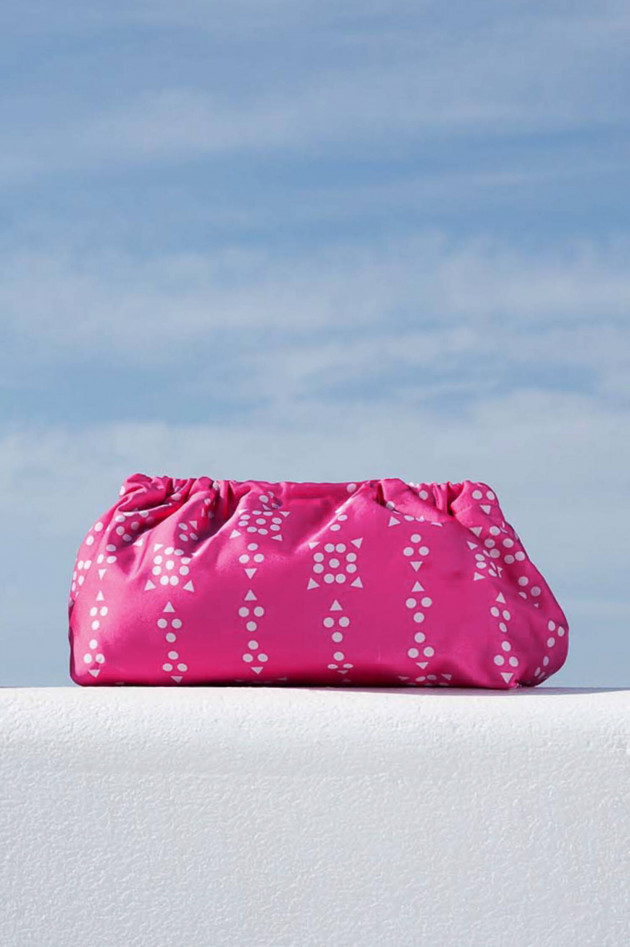 Sorbet Patterned Clutch in Pink/Rosa