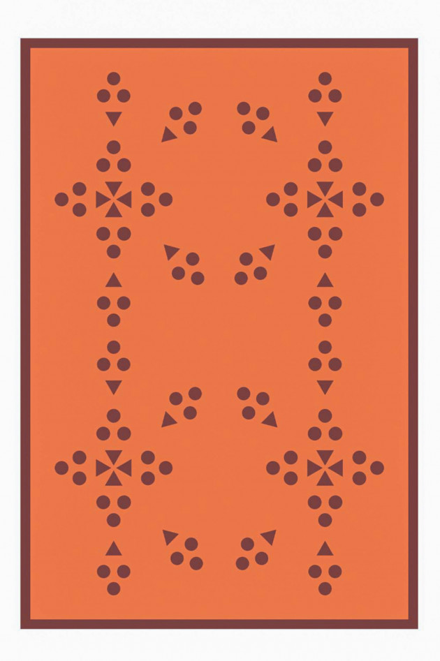 Sorbet Pareo in Orange/Braun gemustert