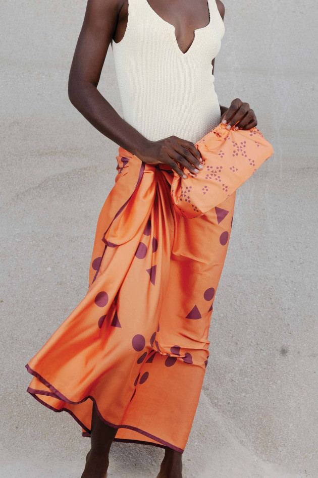 Sorbet Pareo in Orange/Braun gemustert