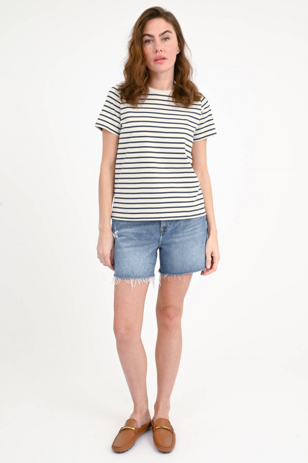 SoSUE Gestreiftes Shirt aus Baumwolle in Navy/Beige
