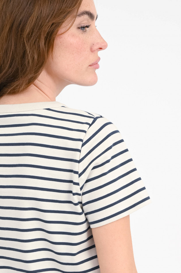 SoSUE Gestreiftes Shirt aus Baumwolle in Navy/Beige