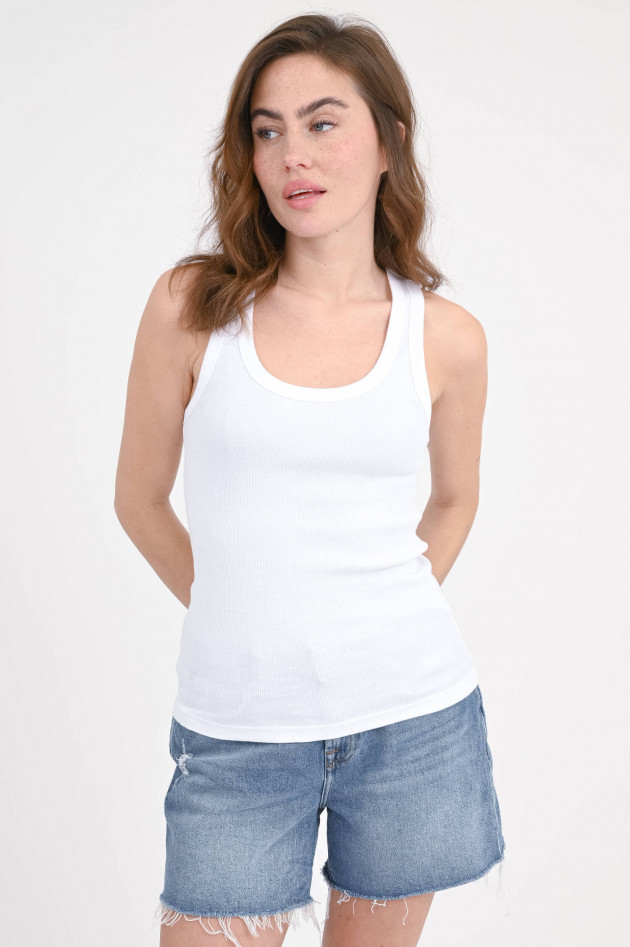 SoSUE Ripp-Tanktop in Weiß