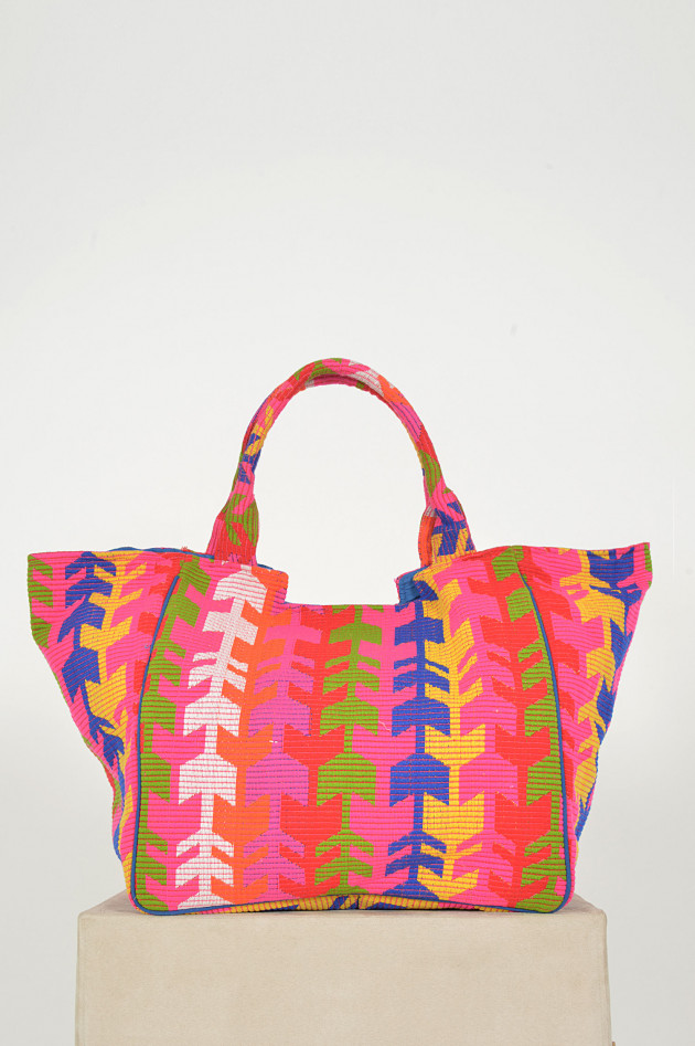 Soul Kathrin Tasche mit Fransen Pink gemustert