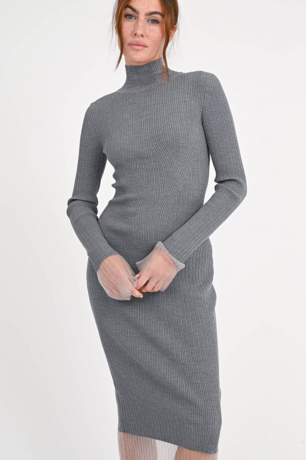 Sportmax Bodycon-Strickkleid in Mittelgrau
