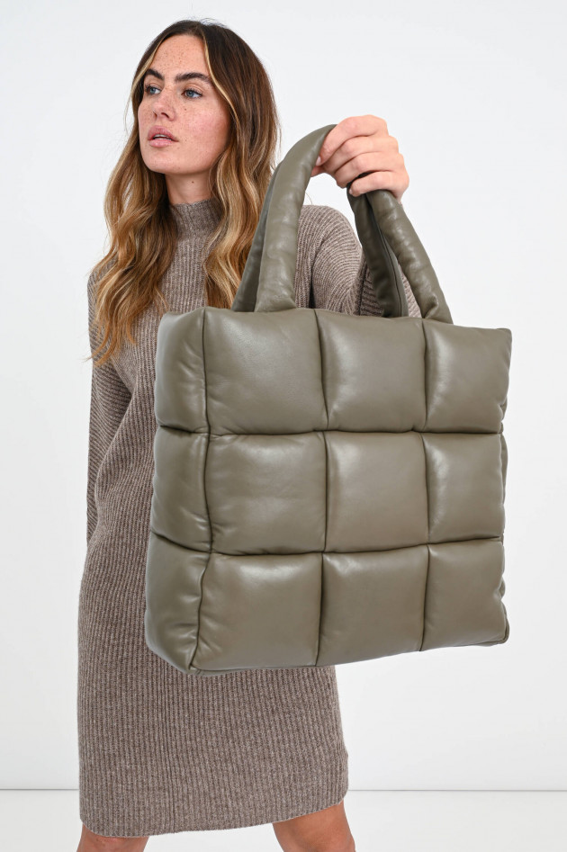 Stand Studio Polster-Stepp Tasche ASSANTE in Schlamm