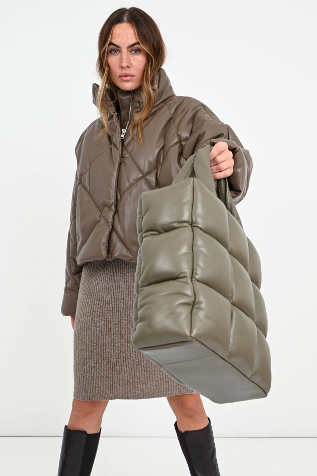 Stand Studio Polster-Stepp Tasche ASSANTE in Schlamm