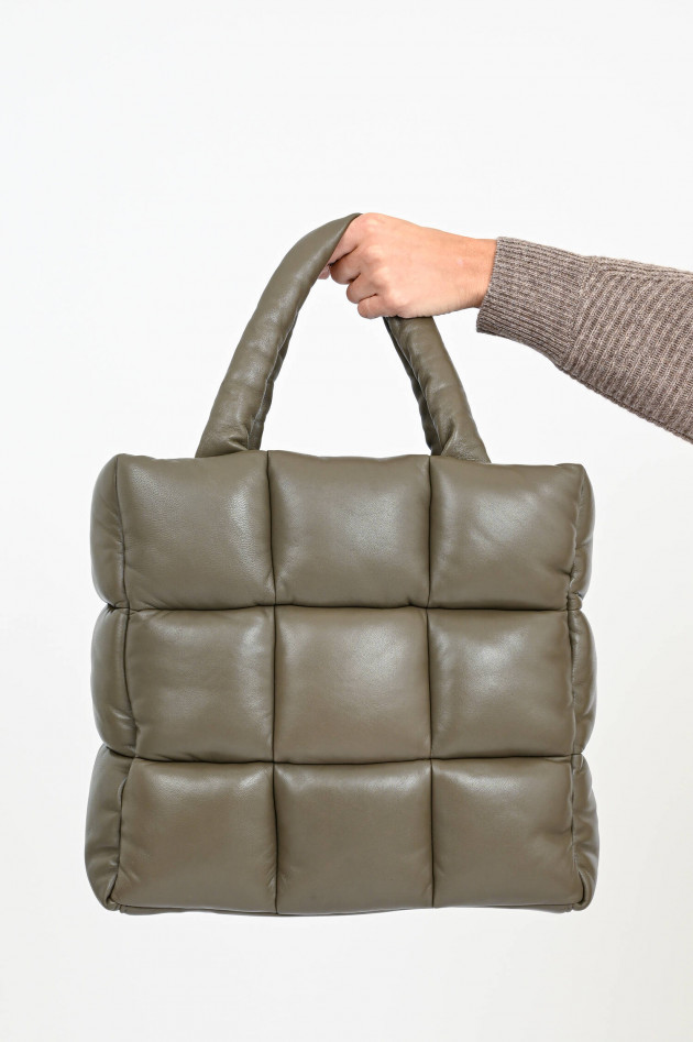 Stand Studio Polster-Stepp Tasche ASSANTE in Schlamm