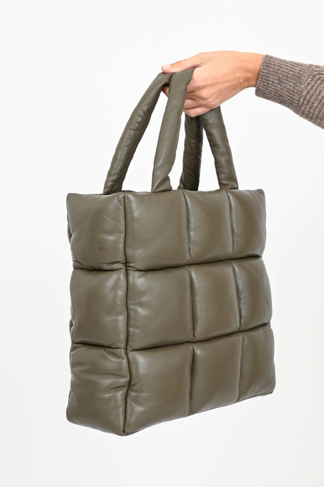 Stand Studio Polster-Stepp Tasche ASSANTE in Schlamm