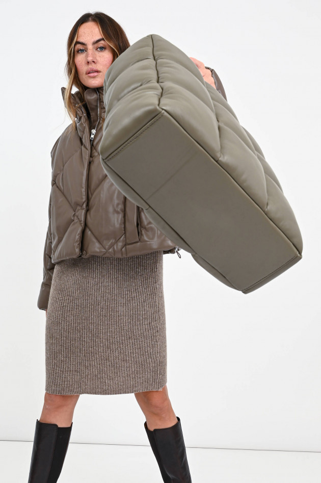 Stand Studio Polster-Stepp Tasche ASSANTE in Schlamm
