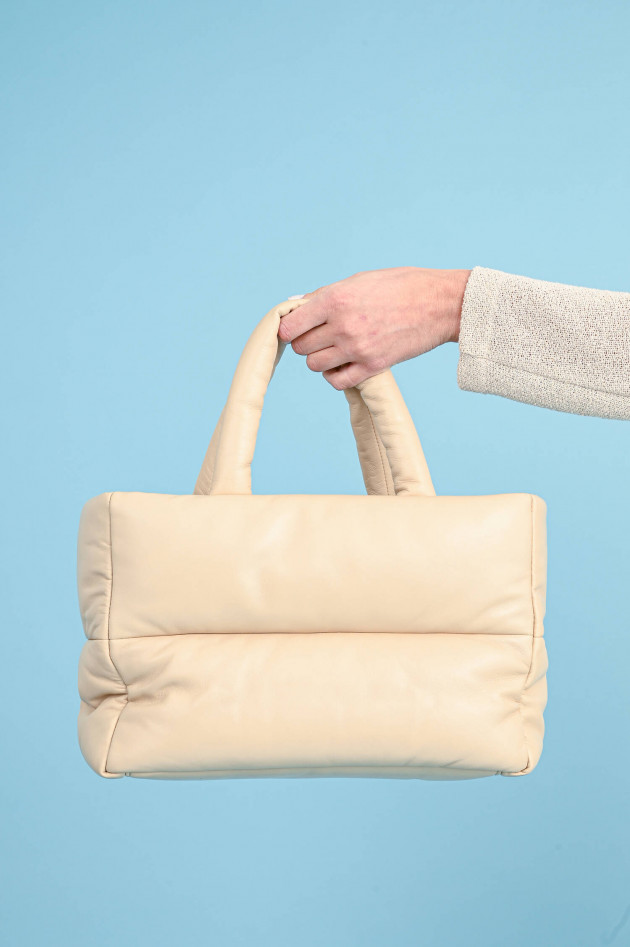 Stand Studio Ledertasche mit Polster-Stepp DAFFY in Sand