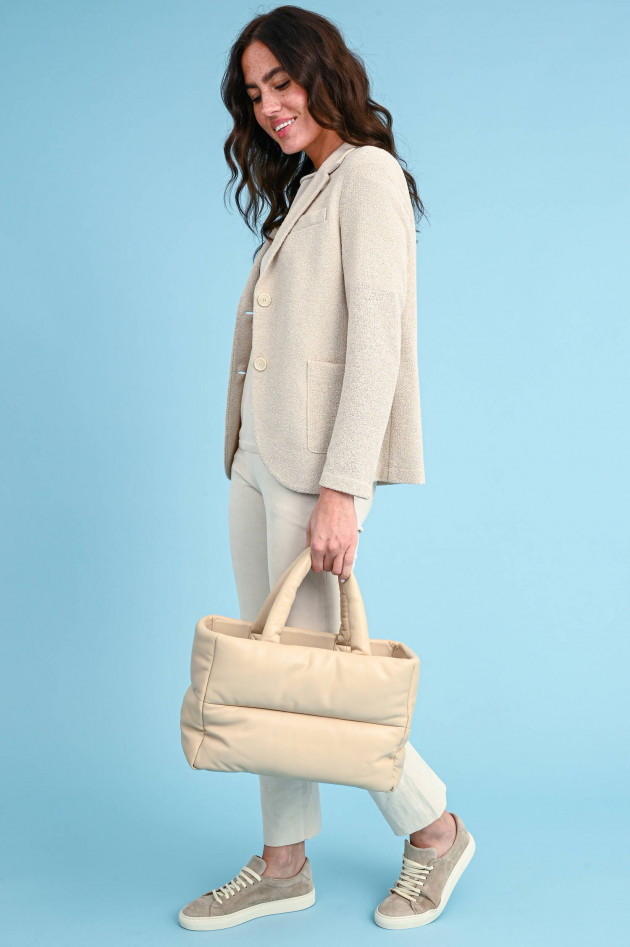 Stand Studio Ledertasche mit Polster-Stepp DAFFY in Sand