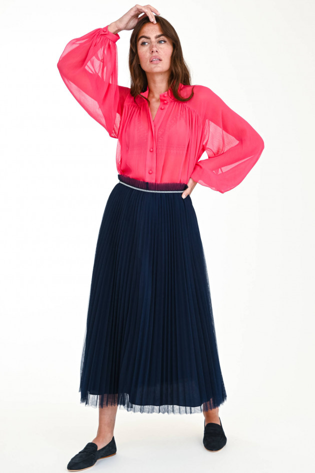 Steffen Schraut Bluse mit Raglanarm in Melone/Navy/Orange