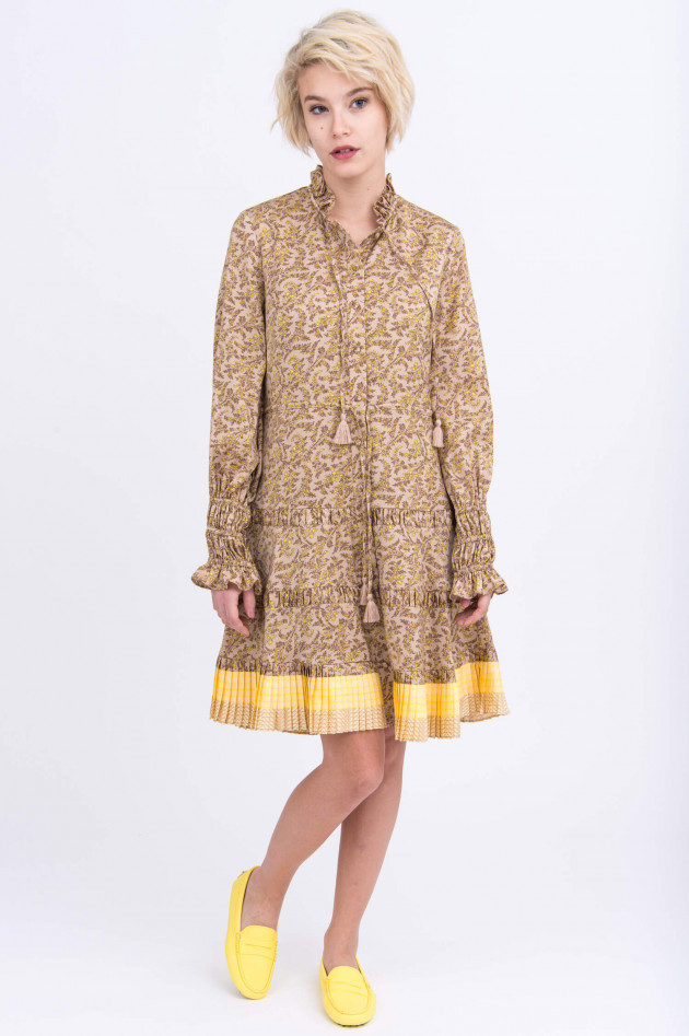 Steffen Schraut Florales Kleid in Beige gemustert